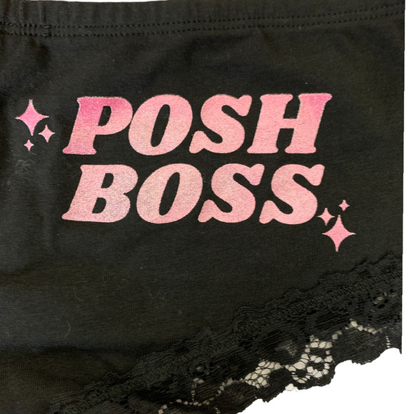 Posh Boss Gift Box Black Posh Boss Panties Cotton Stickers Daily Goals LARGE NEW - Picture 4 of 9